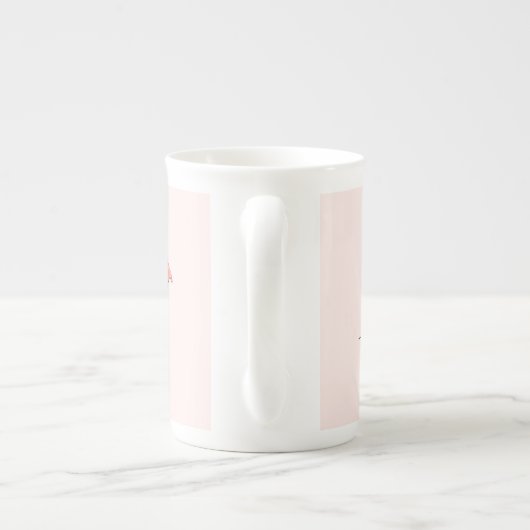 Flamingos Pink Trio 3 Name bone china mok (Achterkant)