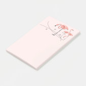 Flamingos Pink Trio 3 Post-it® Notes (Schuin)
