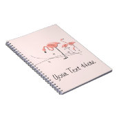 Flamingos Pink Trio 3 Text notitieboek (Rechterzijde)