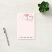 Flamingos Pink Trio 3 "Text" Post-it® Notes (Kantoor)
