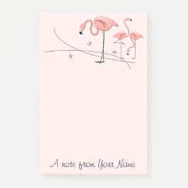 Flamingos Pink Trio 3 "Text" Post-it® Notes