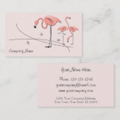 Flamingos Pink Trio 3 visitekaartje (Voorkant / Achterkant)