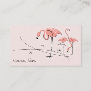 Flamingos Pink Trio 3 visitekaartje