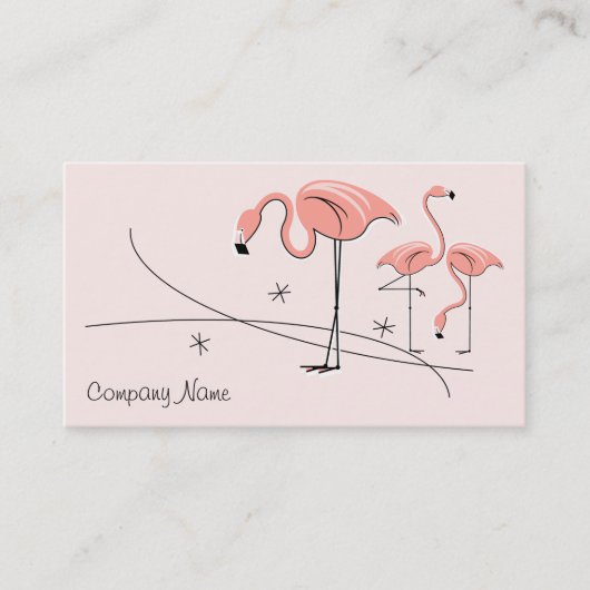 Flamingos Pink Trio 3 visitekaartje (Voorkant)