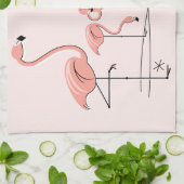 Flamingos Pink Trio 4 keukenhanddoek (Gevouwen)