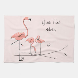 Flamingos Pink Trio 4 keukenhanddoek