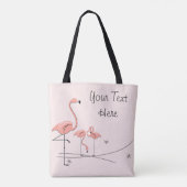 Flamingos Pink Trio 4 Tekst over tas (Achterkant)