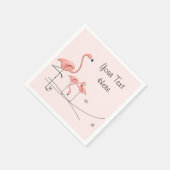 Flamingos Pink Trio 4 Tekstpapier servetten (Hoek)