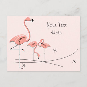 Flamingos Pink Trio 4 Text briefkaart
