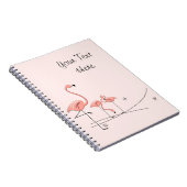 Flamingos Pink Trio 4 Text notitieboek (Rechterzijde)