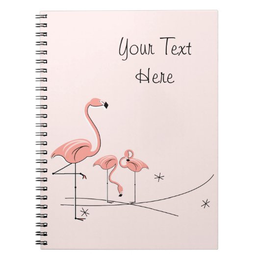 Flamingos Pink Trio 4 Text notitieboek (Voorkant)
