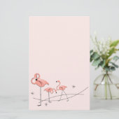Flamingos Pink Trio Briefpapier (Staand voorkant)