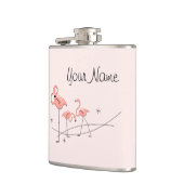 Flamingos Pink Trio Naam omwikkelde kolf Heupfles (Links)