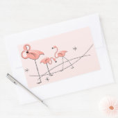 Flamingos Pink Trio sticker rechthoek (Envelop)