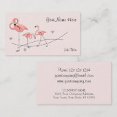 Flamingos Pink Trio visitekaartje (Voorkant / Achterkant)