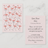 Flamingos Pink visitekaartje chubby (Voorkant / Achterkant)