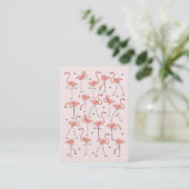Flamingos Pink visitekaartje chubby (Staand voorkant)