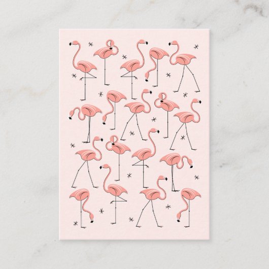 Flamingos Pink visitekaartje chubby (Voorkant)