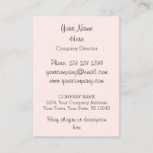 Flamingos Pink visitekaartje chubby (Achterkant)