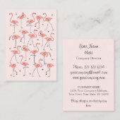 Flamingos Pink visitekaartje chubby (Voorkant / Achterkant)