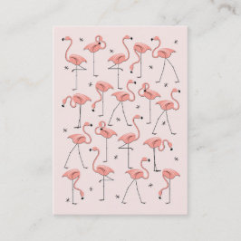 Flamingos Pink visitekaartje chubby