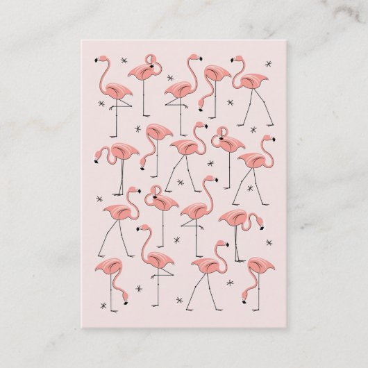 Flamingos Pink visitekaartje chubby (Voorkant)