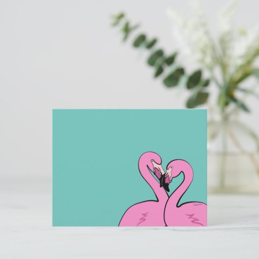 Flamingos Postcard Briefkaart (Staand voorkant)