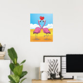 Flamingos Poster (Thuiskantoor)