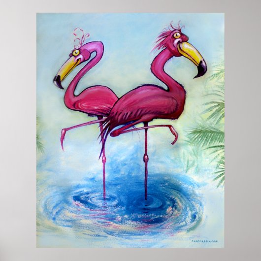 Flamingos Poster (Voorkant)