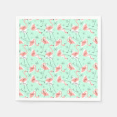 Flamingo's Retro Green Multi Servet (Voorkant)