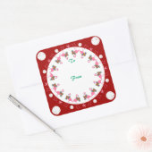 Flamingo's Rode Strand Kerstcadeau Naar Van Label (Envelop)