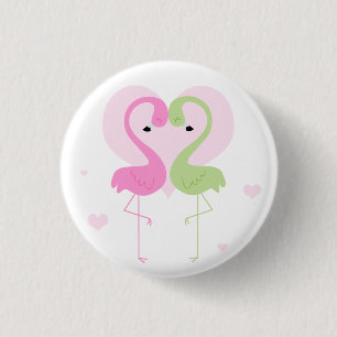 Flamingos Ronde Button 3,2 Cm