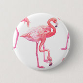 Flamingos Ronde Button 5,7 Cm (Voorkant)