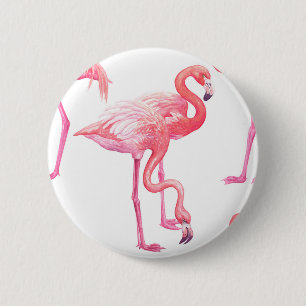 Flamingos Ronde Button 5,7 Cm