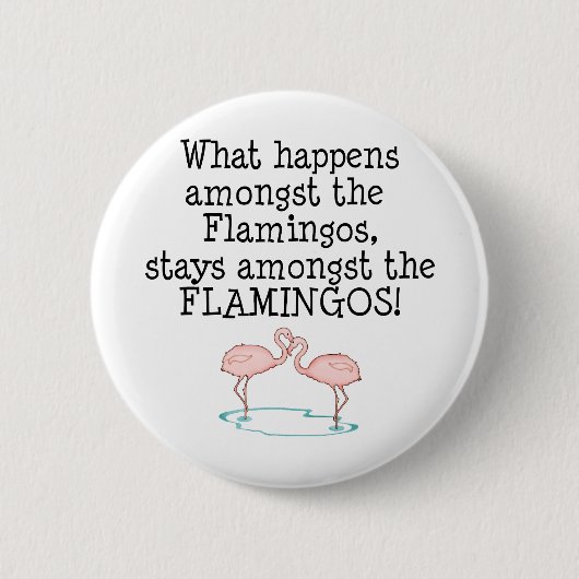 Flamingos Ronde Button 5,7 Cm (Voorkant)