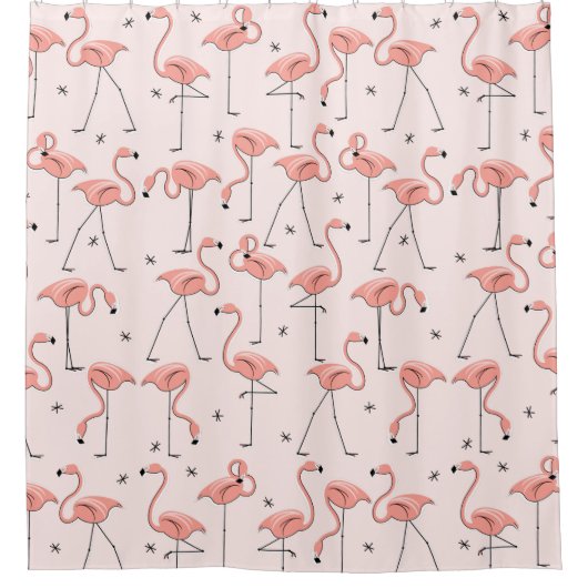 Flamingos Roze gordijn (Voorkant)