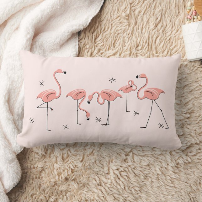 Flamingo's Roze Groep lenden Kussen (Deken)