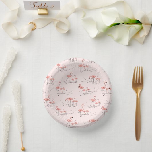 Flamingo's roze Multi Papieren Kommen (Huwelijk)