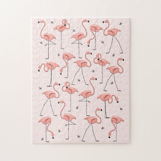 Flamingos Roze puzzel Legpuzzel (Verticaal)