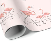 Flamingo's Roze Trio 2 inpakpapier (Rol Hoek)