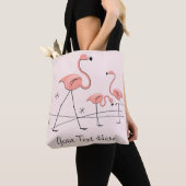 Flamingo's Roze Trio 2 Tekst overal tote Bag (Dichtbij)