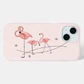 Flamingos Roze Trio iPhone case (Achterkant (horizontaal))