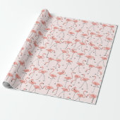 Flamingos Roze verpakkingspapier Cadeaupapier (Uitgerold)