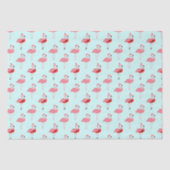 Flamingos Santa Flamingo patroon Blue Kerstmis Tissuepapier (Voorkant)