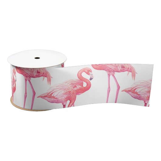 Flamingos Satijnen Lint (Spoel)