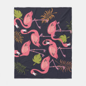 Flamingo's set, tropische vogel . fleece deken (Voorkant)