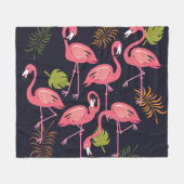Flamingo's set, tropische vogel . fleece deken (Voorkant (Horizontaal))