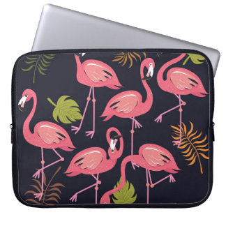 Flamingo's set, tropische vogel . laptop sleeve