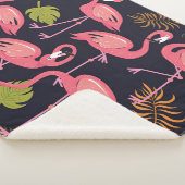 Flamingo's set, tropische vogel . sherpa deken (3/4)
