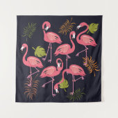 Flamingo's set, tropische vogel . wandkleed (Voorkant)